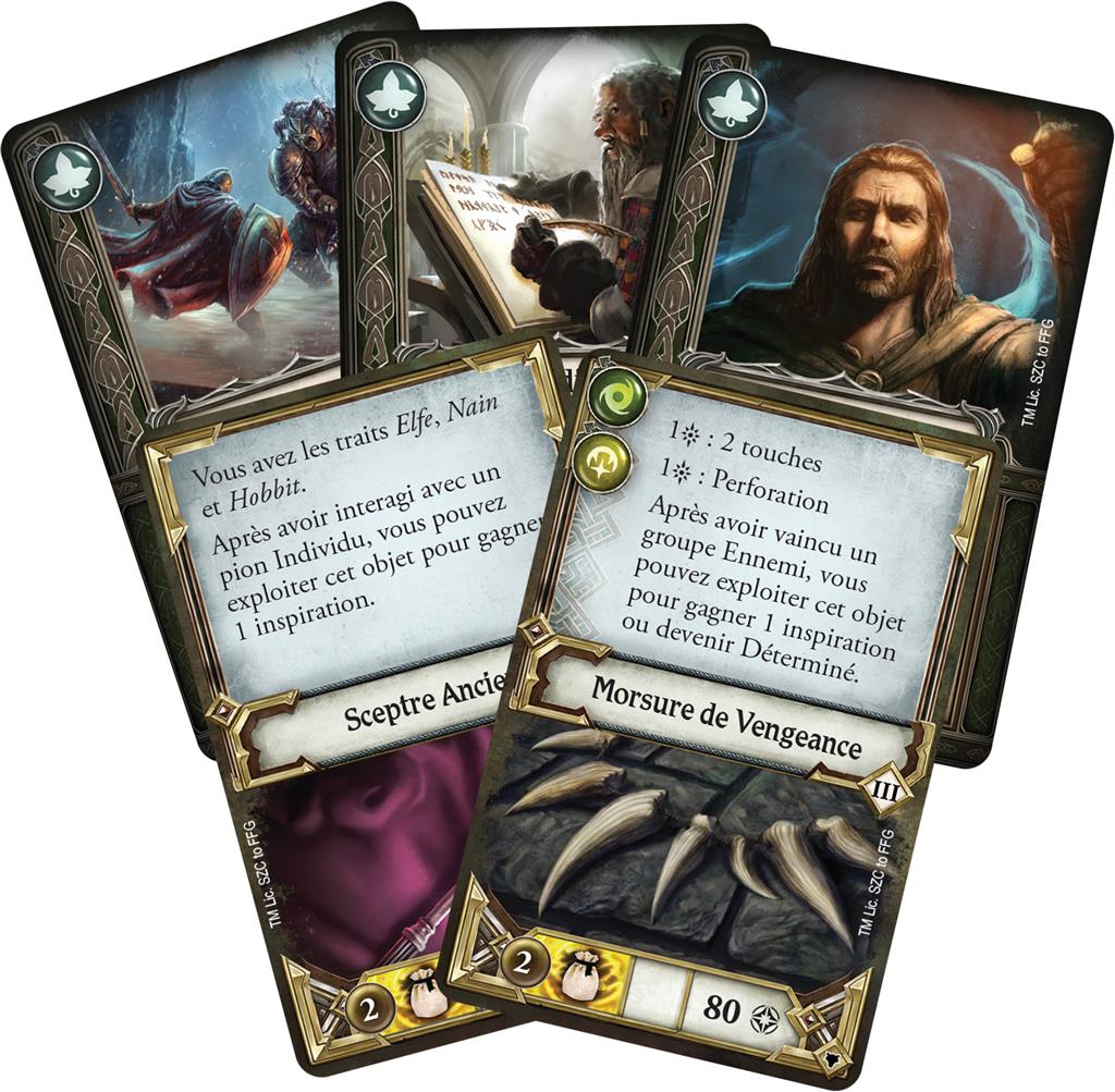 Le Seigneur des Anneaux - Voyages en Terre du Milieu : Fléaux d'Eriador - matériel du jeu - cartes