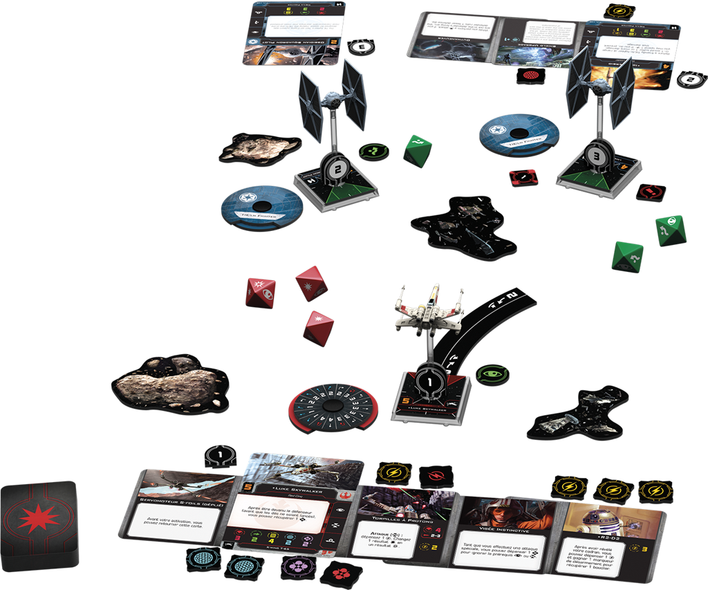 Star Wars X-Wing 2.0 - Vue d'ensemble du contenu du matériel du jeu