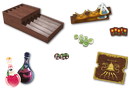 Potion Explosion : le 6ieme apprenti - Vue d'ensemble du matériel du jeu