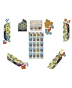Skytopia - vue d'ensemble du contenu du matériel de jeu et d'une mise en place pour une partie