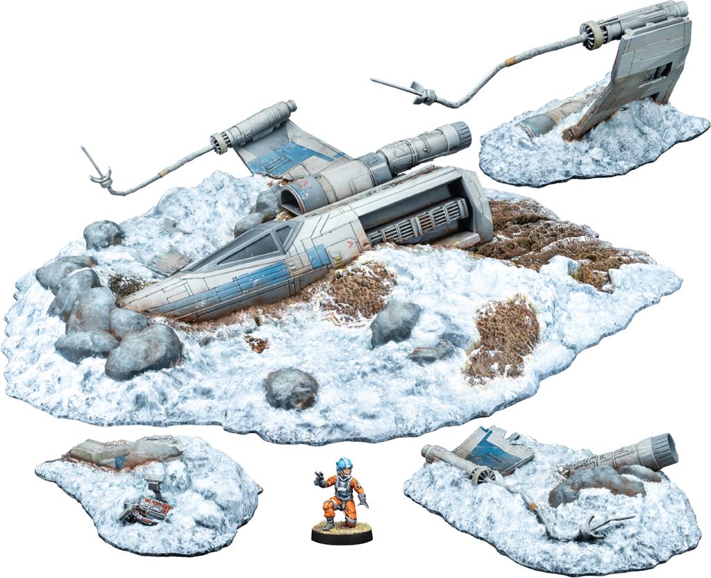 Contenu du jeu SW Légion : Crashed X-Wing Battlefield Expansion (2)