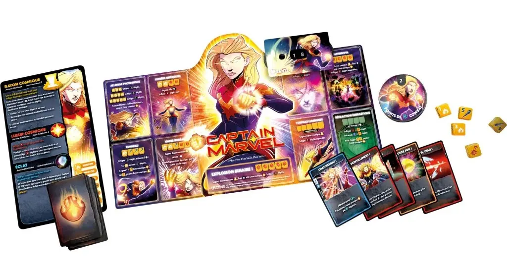 Dice Throne Marvel Captain Marvel, Black Panther Dr Strange, Black Widow Perso Captain Marvel copy.webp