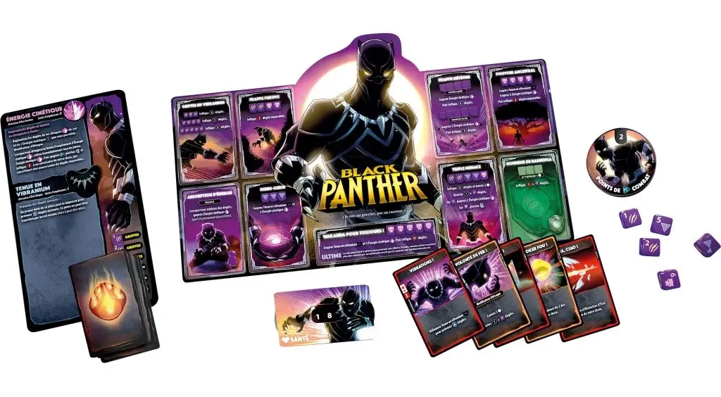 Dice Throne Marvel Captain Marvel, Black Panther Dr Strange, Black Widow Perso Black Panther copy.webp