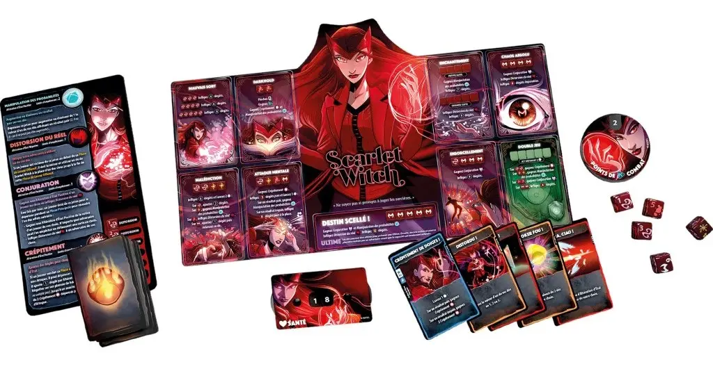 Dice Throne - Marvel  Scarlett Witch, Thor, Lok, Spiderman Perso Scarlet copy.webp