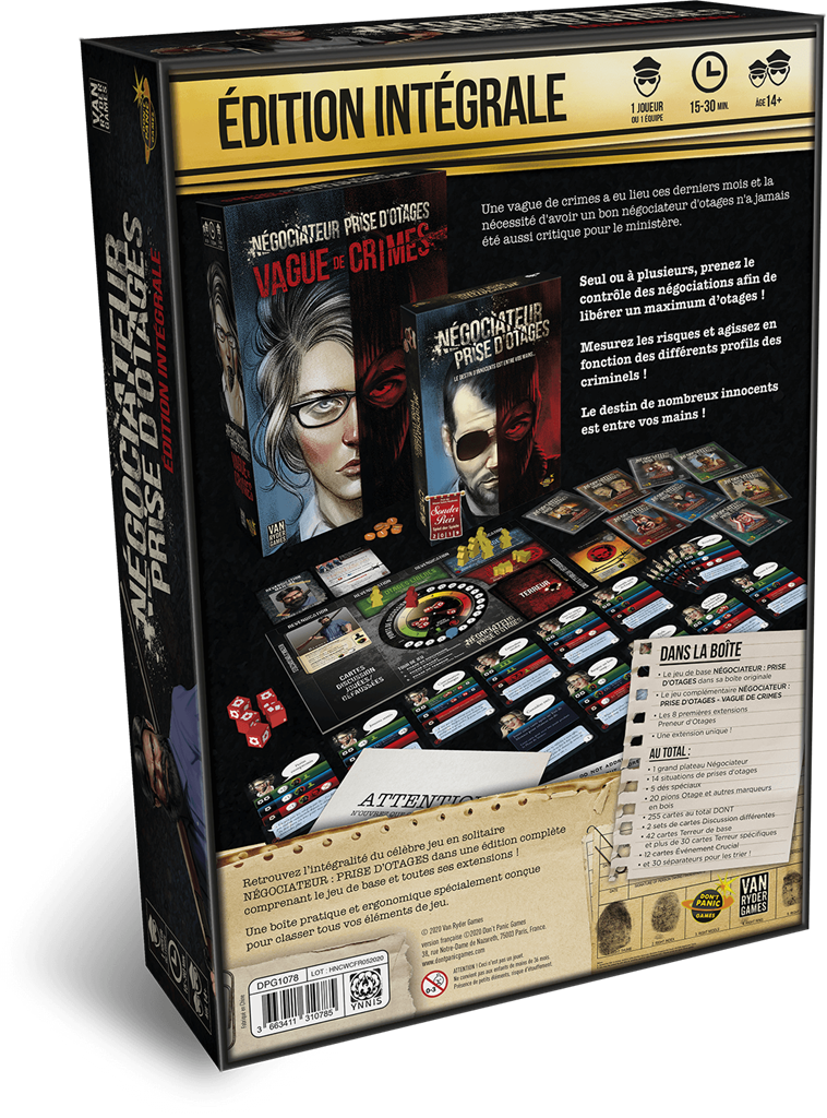 Contenu du jeu Négociateur Prise d'otages : Big Box Collector (3)