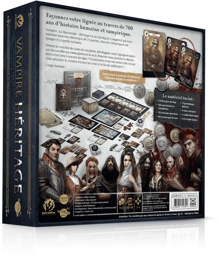 Contenu du jeu Vampire La Mascarade : Heritage (4)