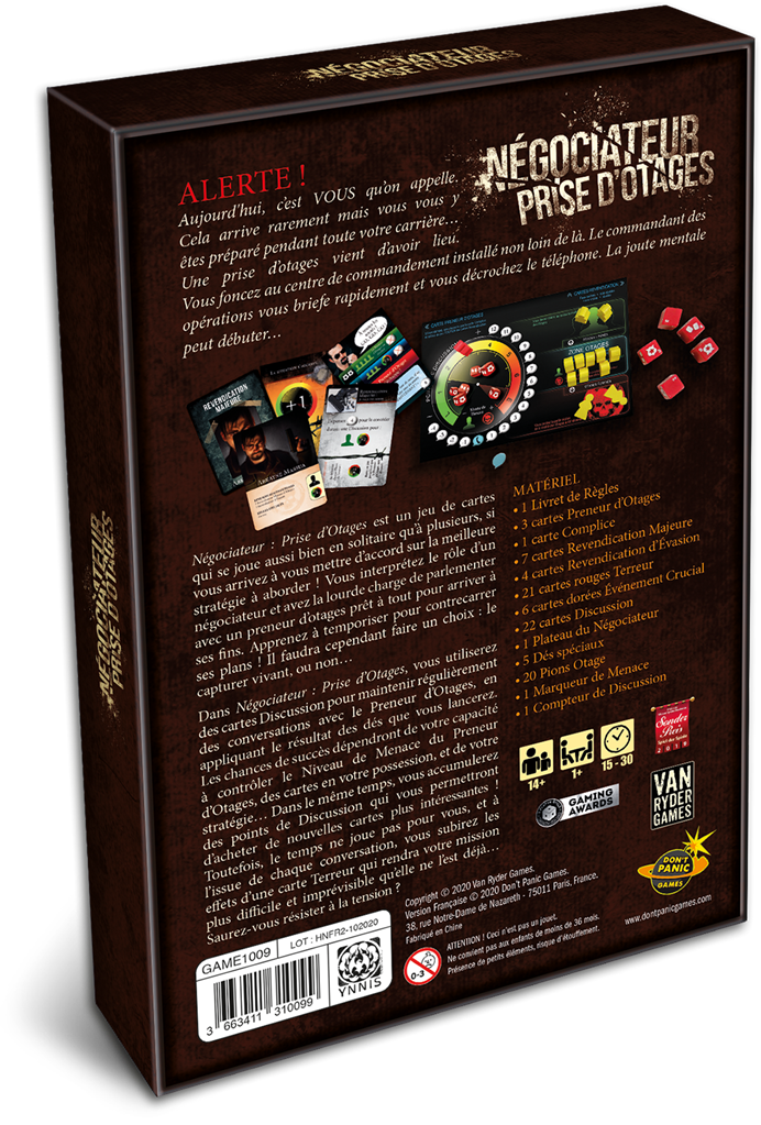 Contenu du jeu Négociateur Prise d'otages (4)