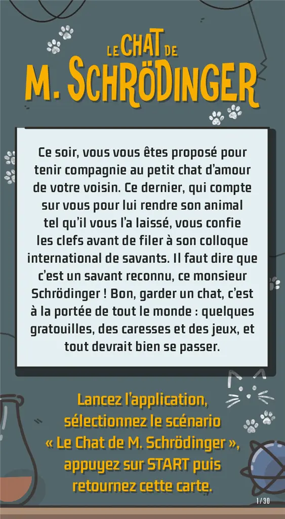 Unlock! Short Adventures LE CHAT DE M. SCHRÖDINGER Carte de depart.webp