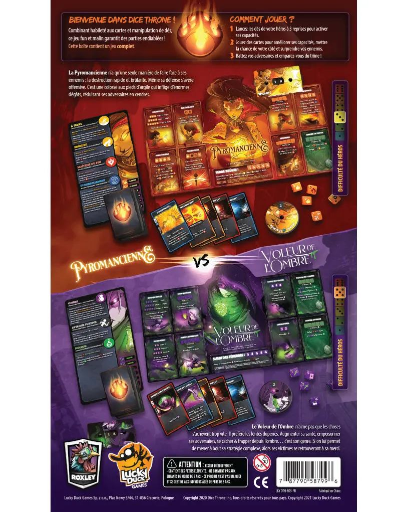 Dice Throne S1 Pyromancier vs Voleur de l'Ombre Verso.webp
