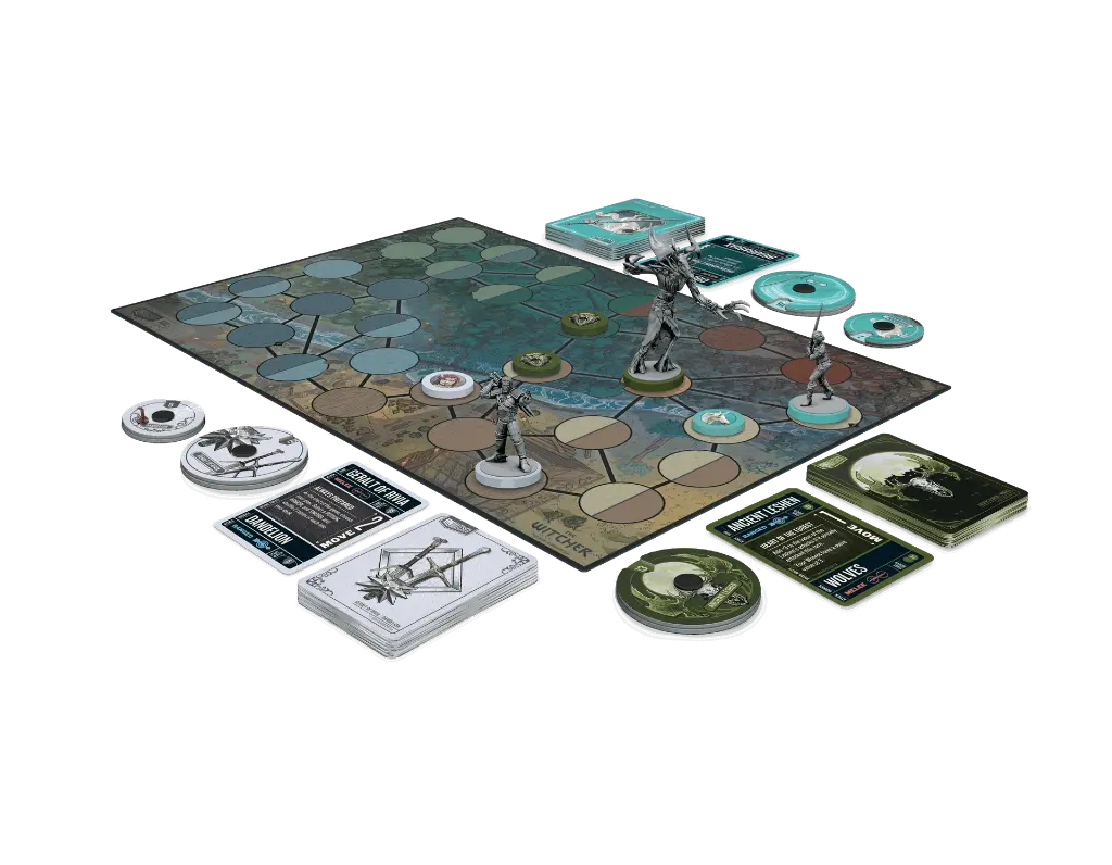 Unmatched The Witcher D'acier et d'argent Plateau.webp