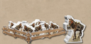 La Granja Deluxe Master Set materiel les pions ânes illustrés et leur enclos.png